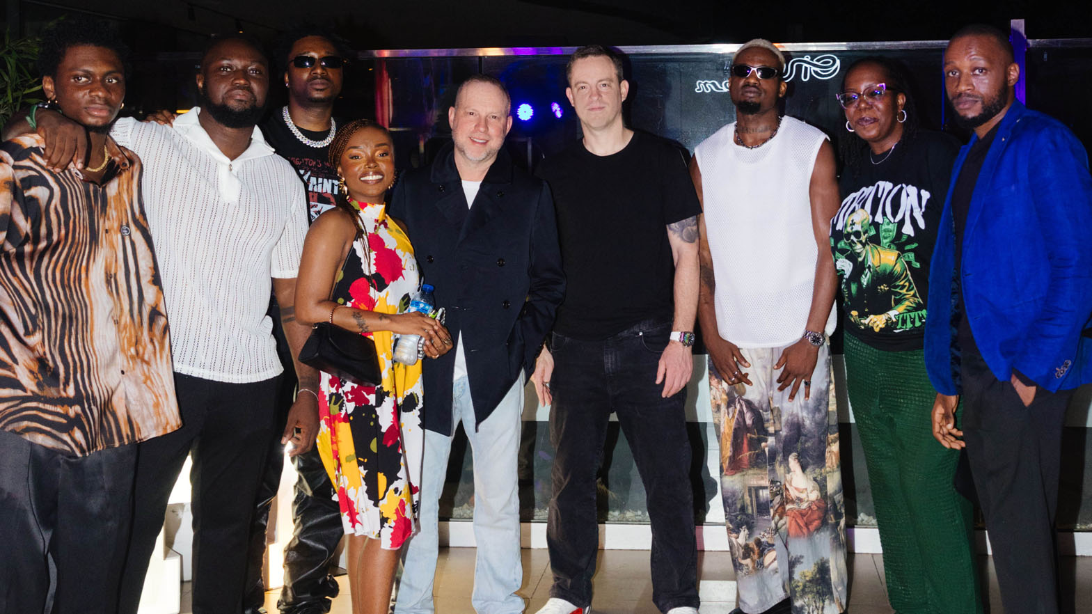 ONErpm Nigeria Team with SEO Emmanuel Zunz (fourth from left) and Osagie Osarenz, Director of African Operations (second from right)